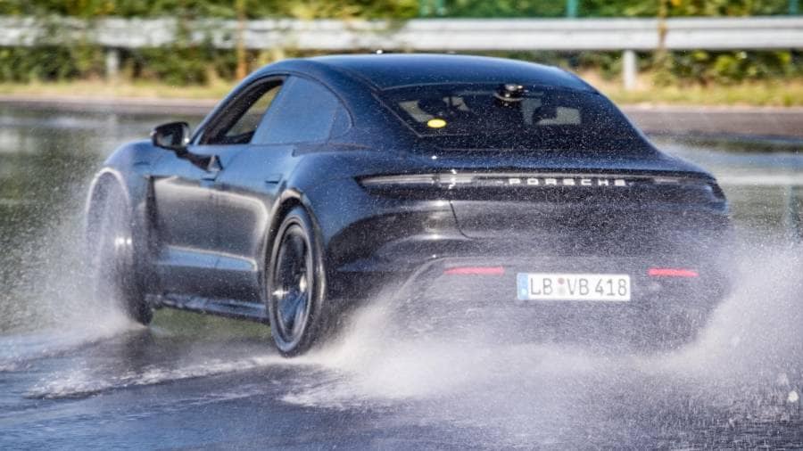 Porsche Taycan sets world record going sideways