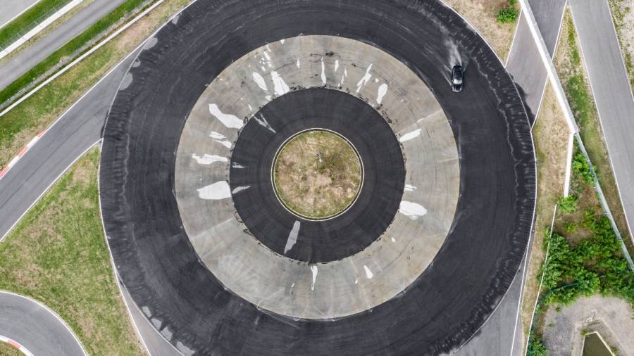 Porsche Taycan sets world record going sideways