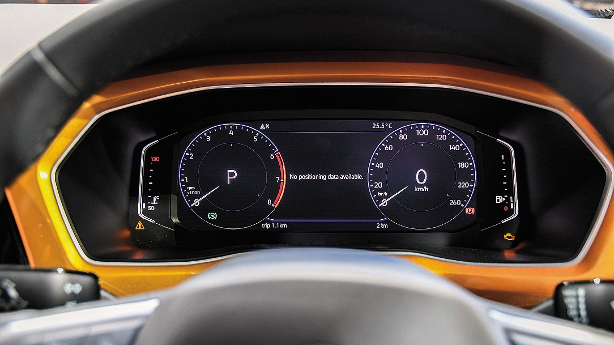 Volkswagen Taigun digital instrument cluster