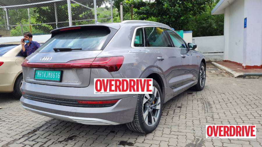 2021 Audi e-tron EV SUV spied in India ahead of launch Audi e-tron electric SUV spied India rear