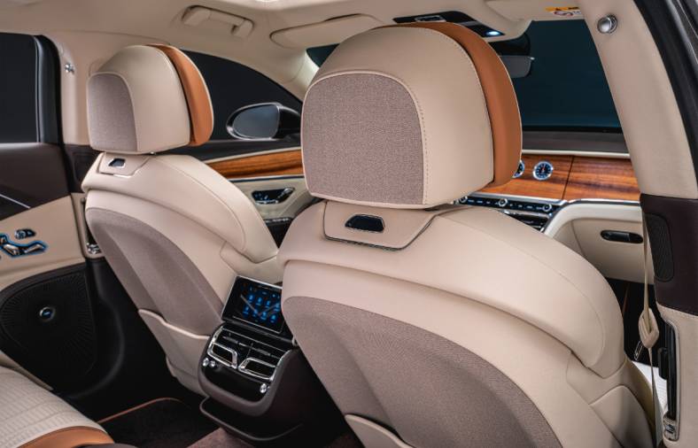 Bentley Flying Spur Hybrid gets sustainability-themed Odyssean Edition Bentley Flying Spur Hybrid Odyssean Edition interior rear seat