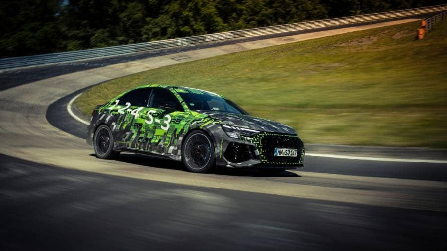 2021 Audi RS 3 sedan breaks compact car Nurburgring lap record