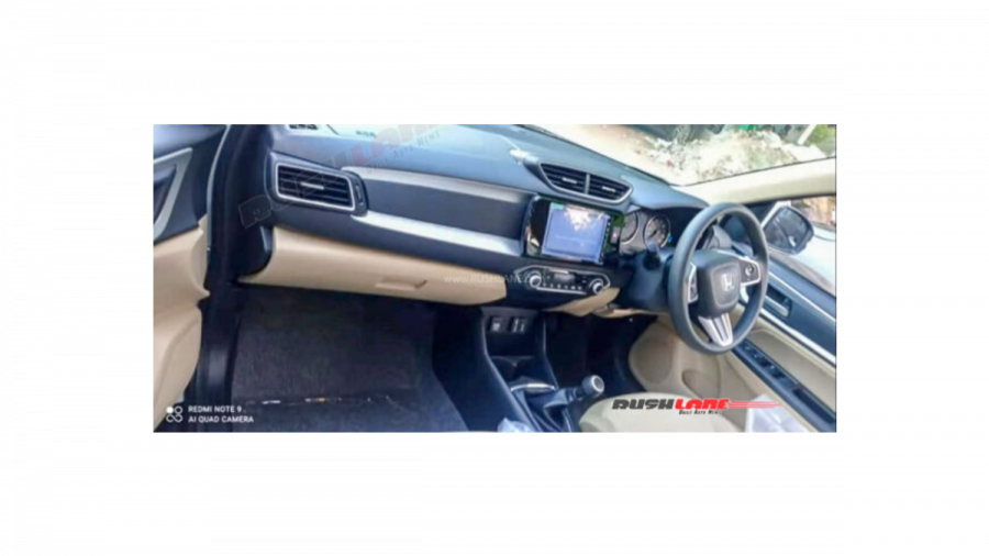 2021 Honda Amaze facelift leaked ahead of August 18 launch 2021 Honda Amaze facelift leaked image interior dashboard