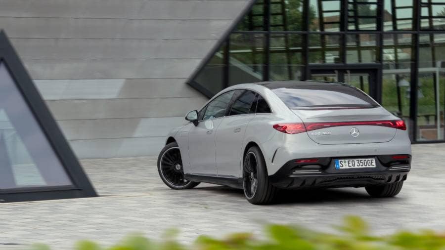Mercedes Benz unveil the EQE saloon ahead of its debut at the IAA exhibition in Munich