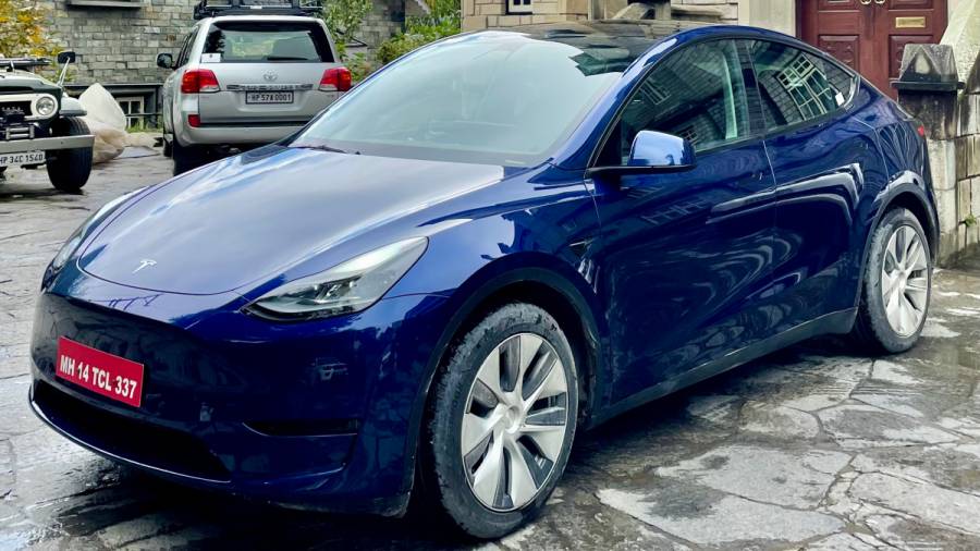 Tesla Model Y spied India exterior front