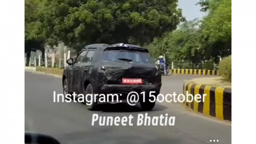2022 Maruti Suzuki Vitara Brezza facelift spied testing 2022 Maruti Suzuki Vitar Brezza exterior rear spy image