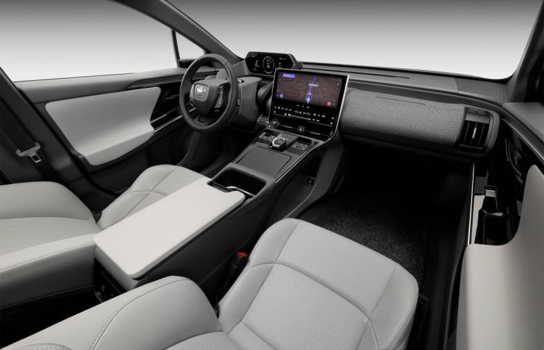 Toyota bZ4x electric SUV debuts with 450 km range 2022 Toyota bz4x interior front