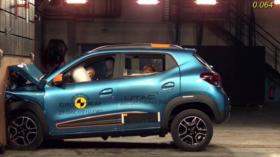 Dacia Spring Kwid electric euro ncap crash side