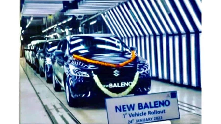 2022 maruti suzuki baleno facelift production line