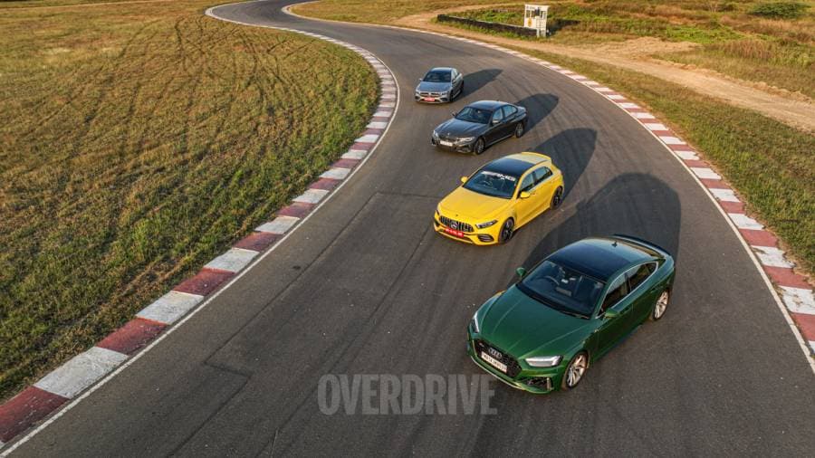 Toy story: Track test - AMG A35, BMW M340i, AMG A45 S and Audi RS5