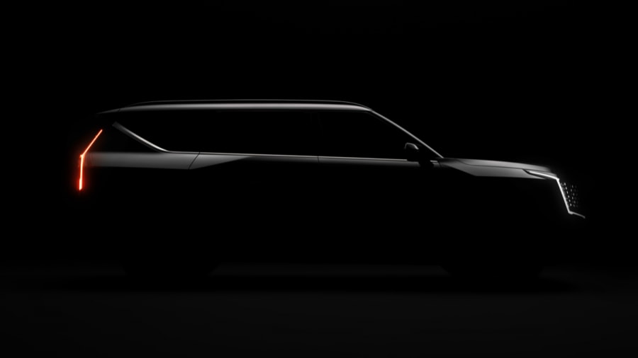 Production-ready Kia EV9 SUV teased ahead of March unveil