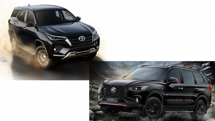 Spec comparison: MG Gloster Black Storm Edition vs Toyota Fortuner