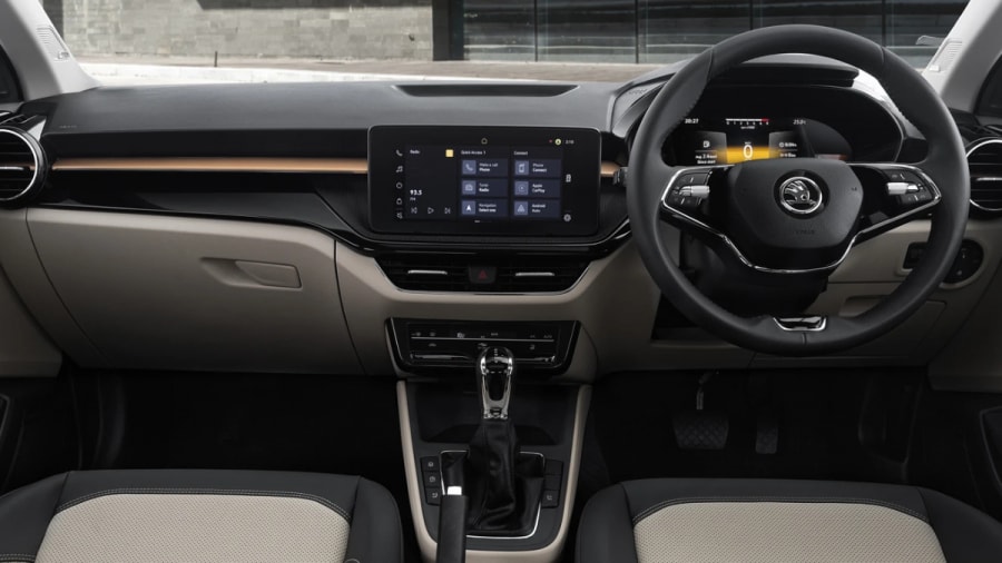 Skoda Slavia facelift spotted undergoing testing; ADAS tech set to be added?