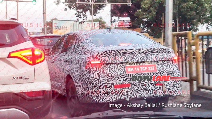 Skoda Slavia facelift spotted undergoing testing; ADAS tech set to be added?