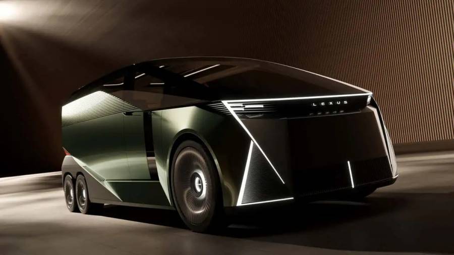 Lexus six-wheeled LS Concept revealed at Japan Mobility Show 2025
