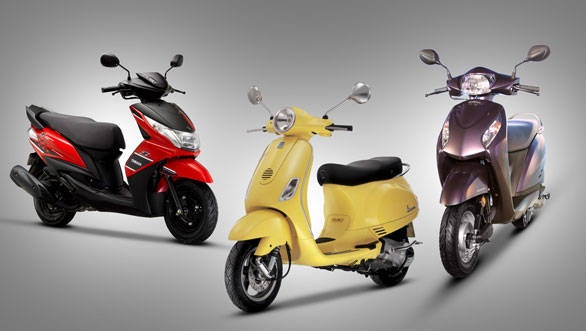 2013 Yamaha Ray Z vs Vespa VX vs Honda Activa-i