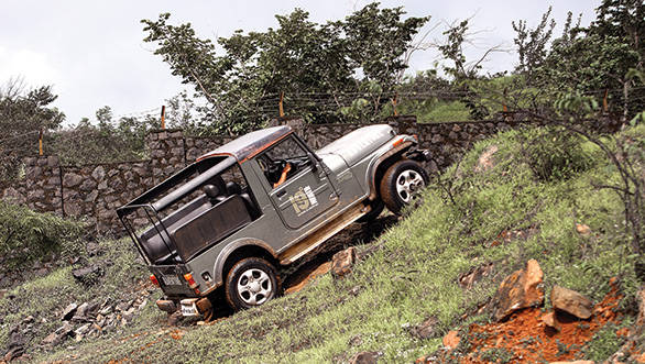 The Thar in low ratio can climb some ridiculous inclines