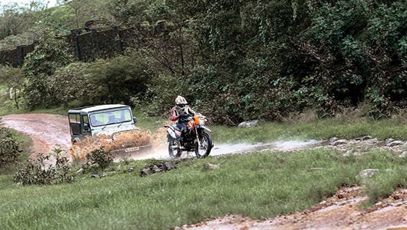 The rains meant that we had more than enough slush to play around in. We spent a long time chasing each other on the trails