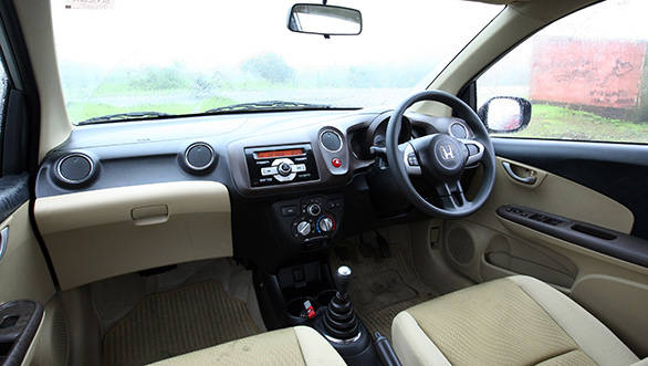 Amaze has similar interiors to the Brio but with a different colour scheme