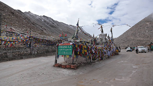 In Chang La the whole mountain is immense but it looked entirely composed of loose rocks