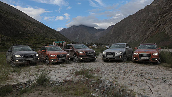The Audis lined up at Jispa