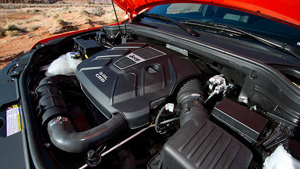 The diesel engine is very refined and silent