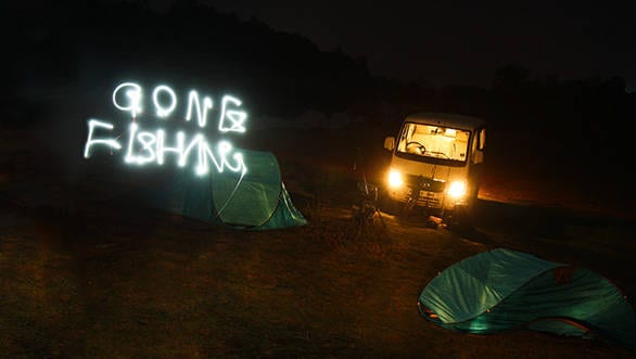 After a day of fishing, we decided to retire to our tents to get some rest before we tried again in the morning