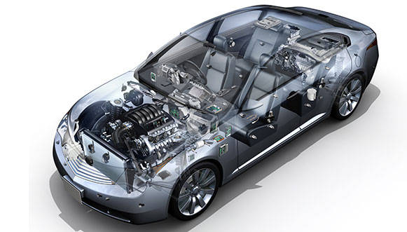 DENSO Develops In-vehicle Battery-based EMS DENSO-car_w_components-re