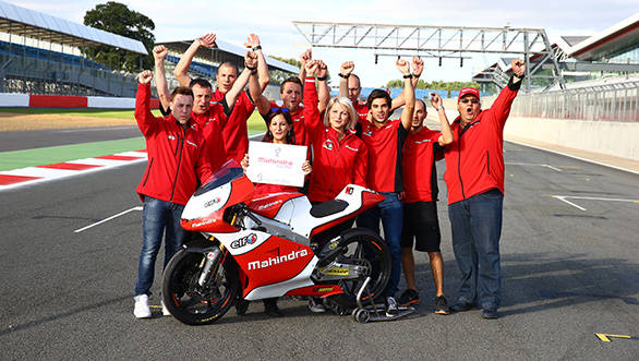 The Mahindra Racing team with the MGP30