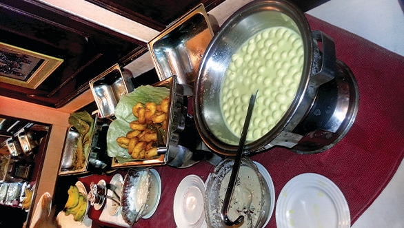 The sumptuous buffet that we were served in Nagpur 