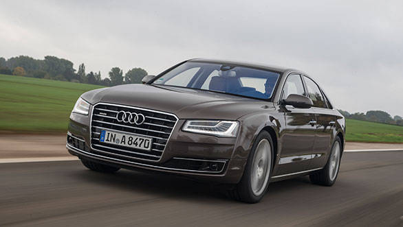 Besides the new headlamps, the A8 sees bigger air dams and tweaked bumpers