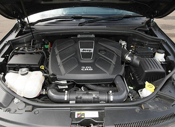 The Jeep runs a 240PS/580Nm 3.0-litre V6 diesel that has been designed by VM Motori of Italy