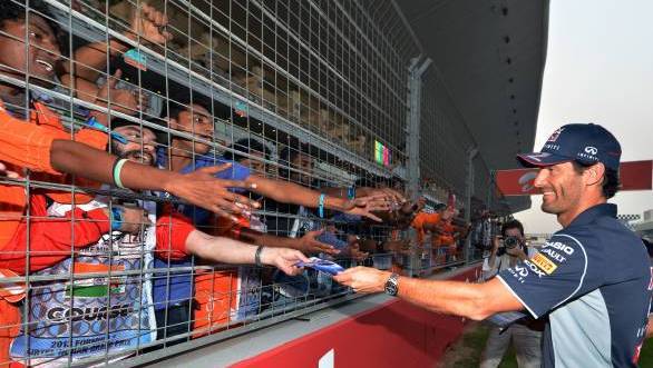 Mark Webber (AUS) Red Bull Racing at the autograph session