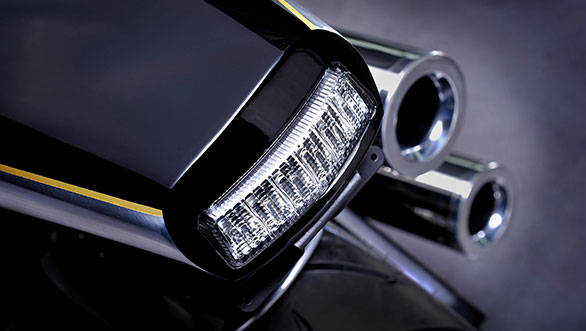 The LED tailpiece of the Brough Superior SS100