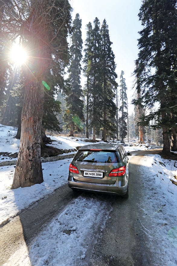 The B-Class at the snowy trails