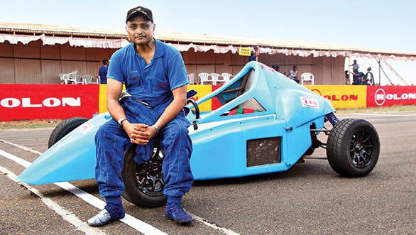  Vijayakumar with his latest creation - the Formula LGB4, which hasn't proved to be as popular as its predecessors; 