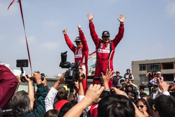 Richard Palomino and J Rodriguez - winners of the grueling rally