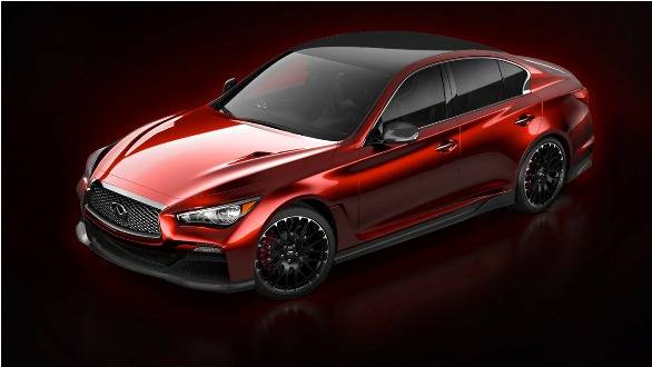 The Q50 Eau Rouge concept features considerable styling revisions and sits wider and lower to the ground