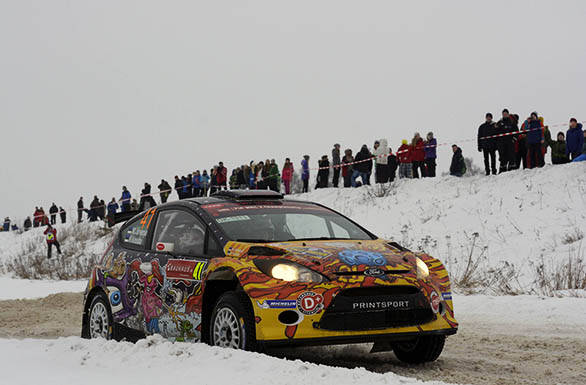 WRC2 winner Karl Krudda in the Fiesta S2000