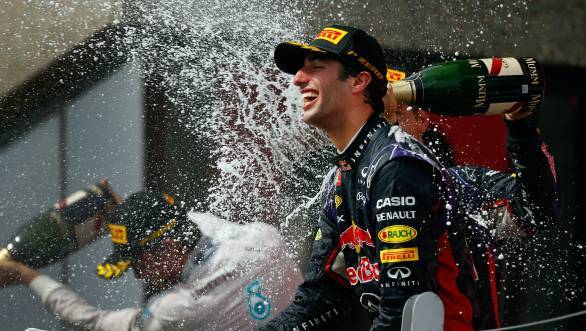 That's one happy Formula 1 driver - Ricciardo takes his maiden F1 win at Montreal
