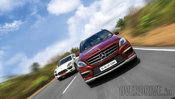 2014 Mercedes-Benz ML 63 AMG vs Porsche Cayenne Turbo in India