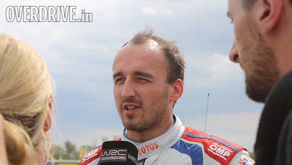 Kubica explains to the press how a little more luck wouldn't hurt too much in his WRC career