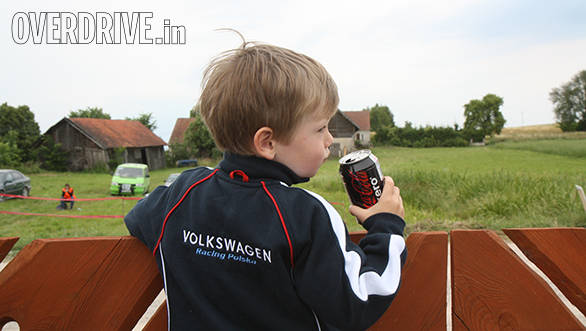  Rally fans evidently start very young and this one even predicted that Kubica would crash
