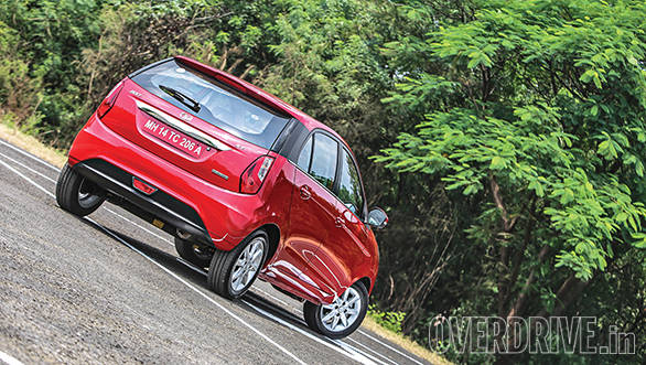 The rear end is wider and lower looking than the Bolt, and looks quite fetching