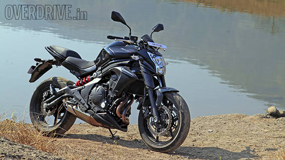 The ER-6n cuts a brash figure  beautiful this bike is not