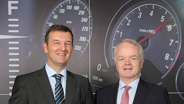 (R - L) Mr. Philipp von Sahr, President, BMW Group India with Mr. Robert Frittrang, MD, BMW Plant Chennai (4)