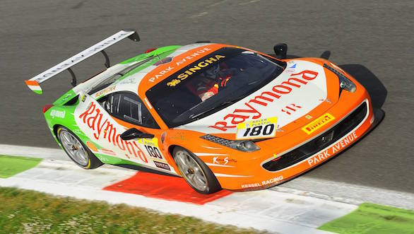Podium for Gautam Singhania at the Monza round of the 2015 Ferrari Challenge Europe Championship Ferrari Challenge Monza Circuit