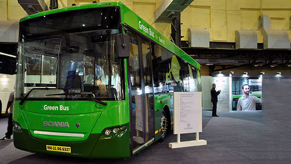 Busworld 2015: Scania displays ethanol engine and Metrolink bus Scania Green Bus
