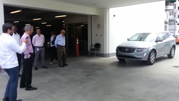 Volvo knocks down man