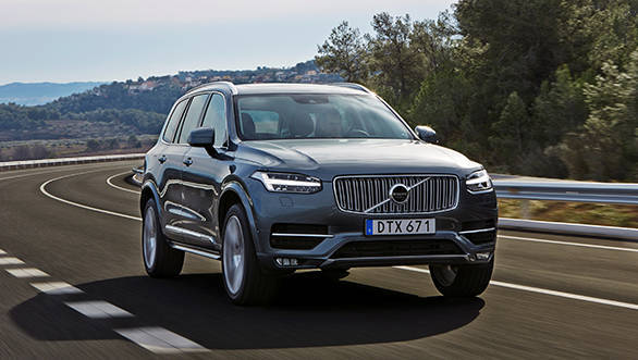 Exclusive: Volvo to bring three new variants of the XC90 to India The new Volvo XC90 with the T6 engine driven in Tarragona, Spain.
